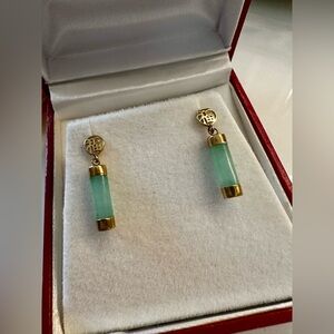 14K Jade Earrings